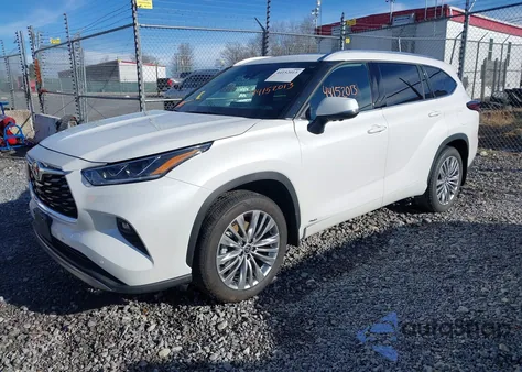 2025 Toyota Highlander Hybrid Platinum from USA, damaged, VIN 5TDEBRCH4SS671953